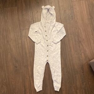 Sweater onesie with hoodie